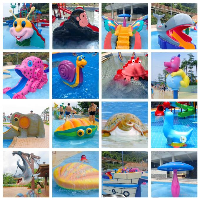 Modern Kids Water Park Equipment Fiberglass Monkey Water Slide 5
