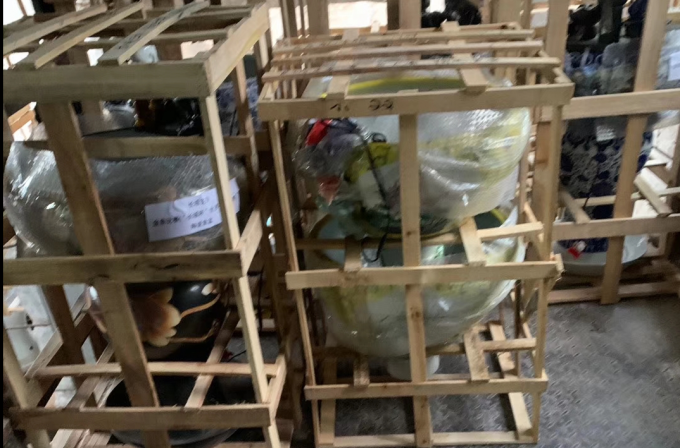 Shadowy Blue Glaze Pattern Base 460mm koi fish bowl 3