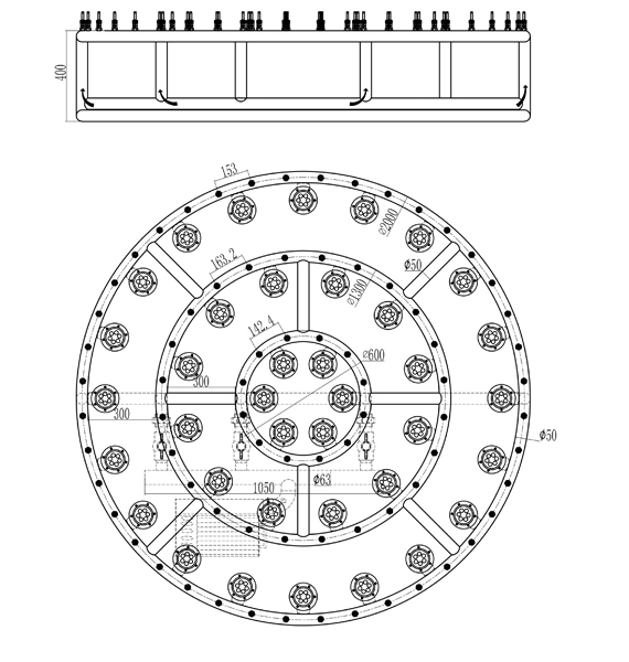 Decorative 2M Stainless Steel Musical Fountain Project 3