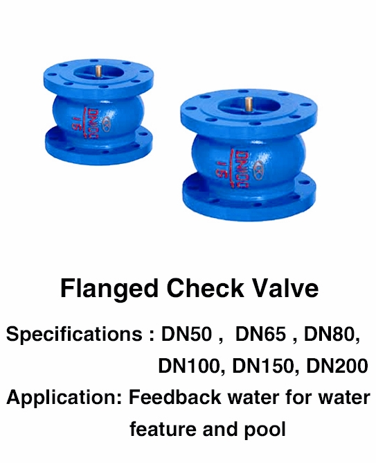 Pool Fountain Accessories Refined DN25 1 Inch Flanged Check Valve 0