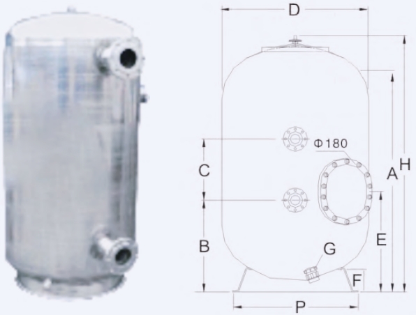 15m3/H 800mm Commercial Swimming Pool Sand Filters 0