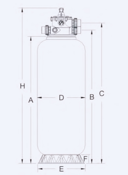 Swimming Pool Stainless Steel 400mm Deep Bed Sand Filter 1