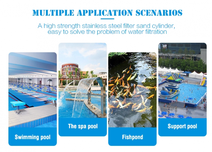 Swimming Pool Stainless Steel 400mm Deep Bed Sand Filter 3