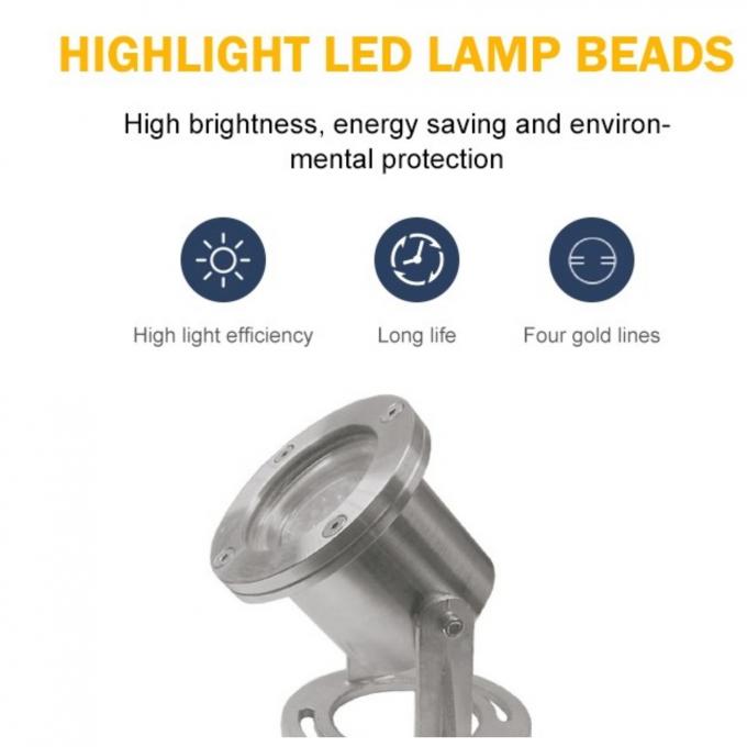 Stainless Steel IP68 DMX RGB LED Underwater Fountain Light 0