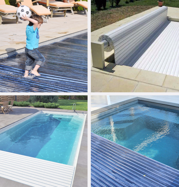 2020 Lastest Hot Sale Factory Price PC Automatic Swimming Pool Cover With A Roller 2