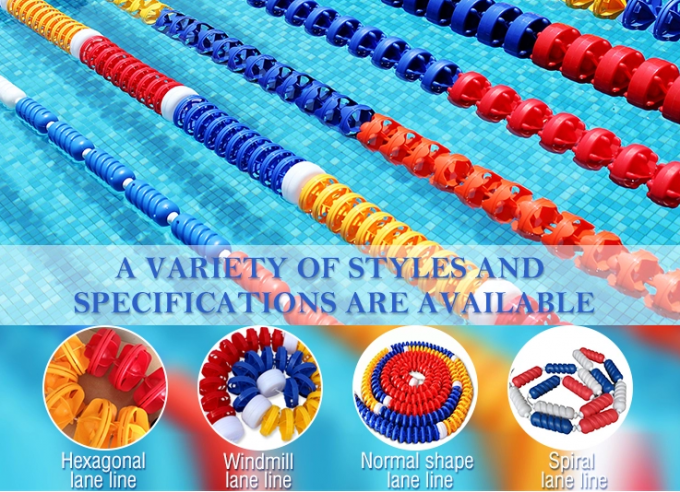 Spirality Shape Scratch Proof 25m Swimming Pool Lane Ropes 2