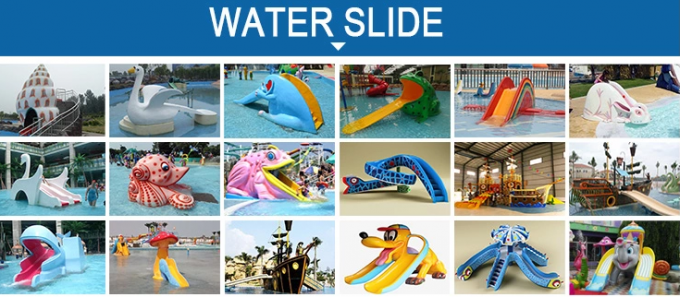 Outdoor Kids Water Park Equipment Fiberglass Octopus Water Slide 2