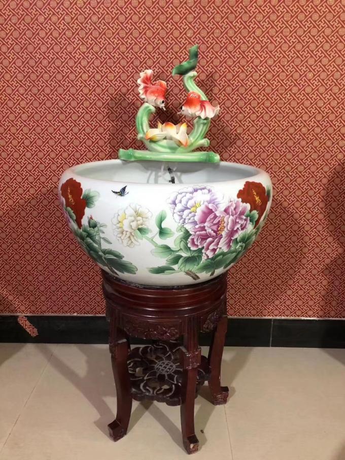 Peony Pattern Indoor 1310mm Koi Fish Bowl 1