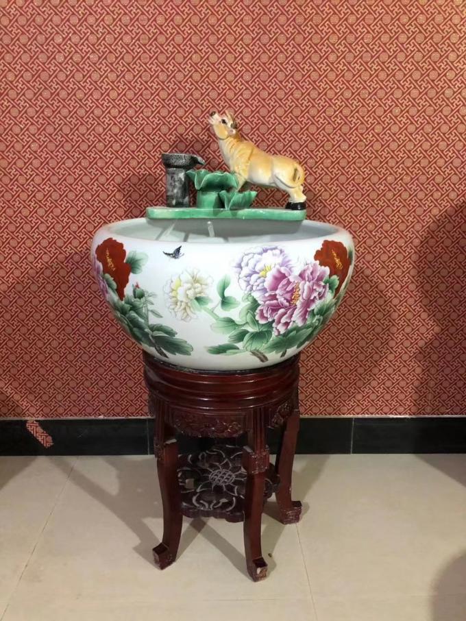 Peony Pattern Indoor 1310mm Koi Fish Bowl 2