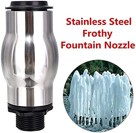 1" Stainless Steel Plastic Frothy Foam Water Fountain Jet Nozzle 0