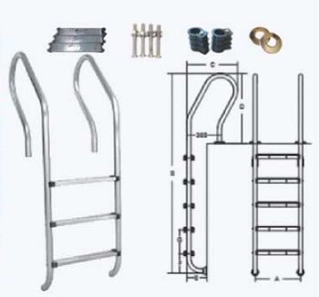 SF215 Stainless Steel Swimming Pool Ladder 1