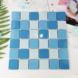 48MM Ice Crack Swimming Pool Pure Color Ceramic/Glass Mosaic Tile