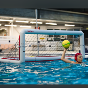Aqua sport play water polo goal inflatable water soccer goal for sale