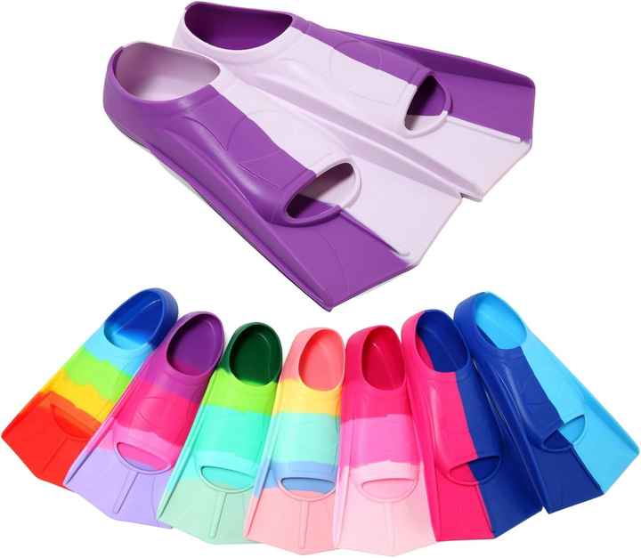 h3ad1bf1aab5d42429ce18e70662cc505b-jpg_720x720q50 Manufacturer price Full Foot Design Adult Kids Training Swim Fins Snorkeling Flippers Short Blade Silicone Swimming Fins