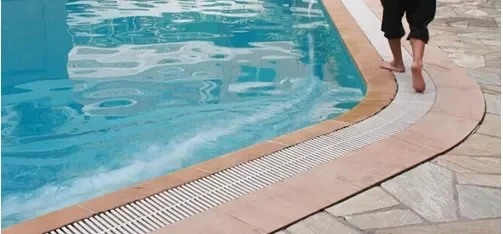 swimming pool wavy style grating plastic pool gutter grating swimmer pool grate