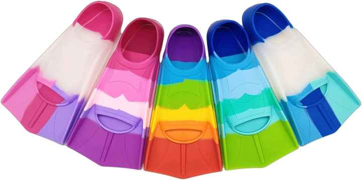 h4080de58cce844c8b476e8abee850e73i-jpg_720x720q50 Manufacturer price Full Foot Design Adult Kids Training Swim Fins Snorkeling Flippers Short Blade Silicone Swimming Fins