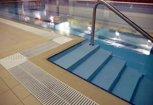 swimming pool wavy style grating plastic pool gutter grating swimmer pool grate