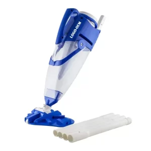 POOL BLASTER Centennial Cordless Pool Vacuum w/Pole Set - XL Debris Capacity & Advanced Filtration, Handheld Rechargeable