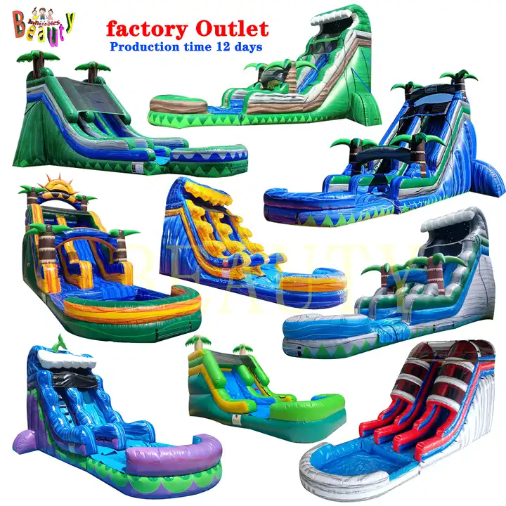 h8a0a74552b414f1087aff00ae2463af6e-jpg_720x720q50 Commercial 18 OZ PVC Outdoor Adult Giant Inflatable Water Slide With Detachable Swimming Pool and Blower For Backyard Kids Party