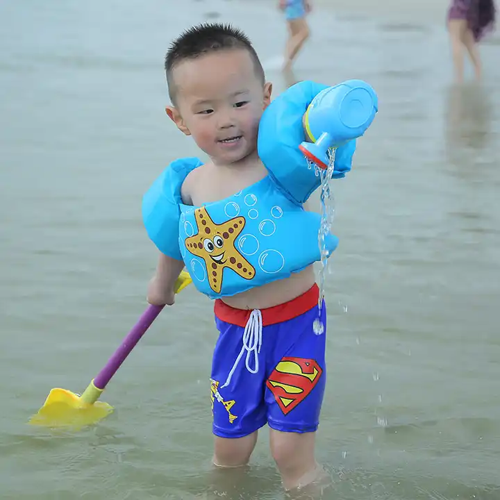 Wholesale Kids Children Girls Custom Logo Crab Shape Foam Floating Vest Swimming Arm Band Life Jacket