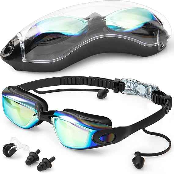 hb34ab420ee58443ab42602618b98c73bw-jpg_720x720q50 Waterproof Swimming glasses Set Anti-Fog arena Prescription water Silicone Swimming Branded Goggles with Nose Clip Earplugs