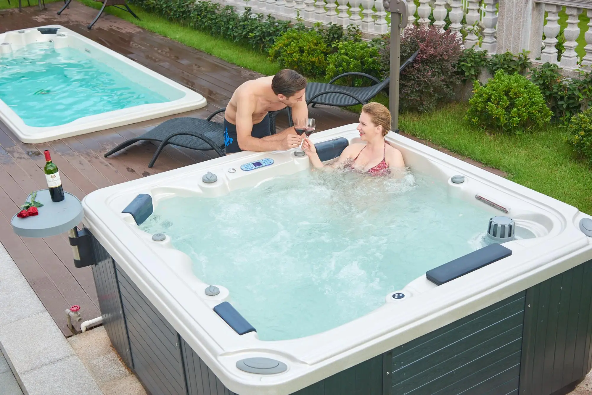 htb1_pywjakwbunjy1zjq6aoypxa1 China Factory New Style 5 Person Hydro Spa Pool Hot Tub Combo With 42 Spa Jets