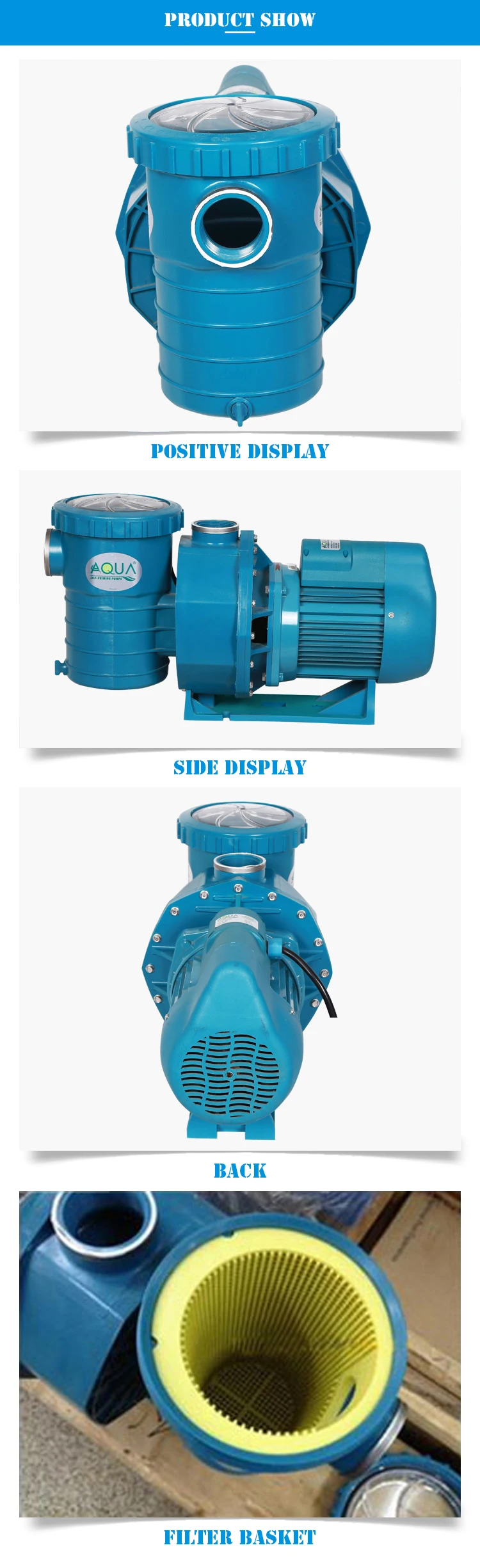 Manufacturers Supplies Aqua Swimming Pool Pumps