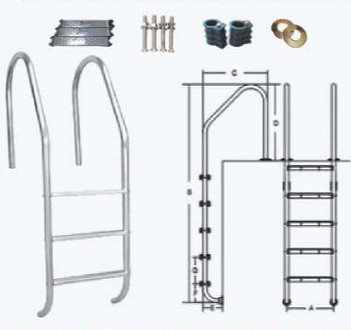 SL215 Stainless Steel Swimming Pool Ladder