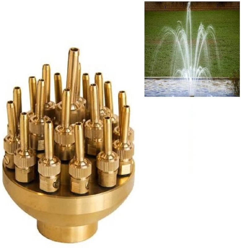 Adjustable 3 Layers Blossom DN25 Brass Fountain Nozzles