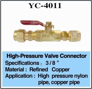 3/8" Brass Water Valve Connector For Mist Water Nozzle