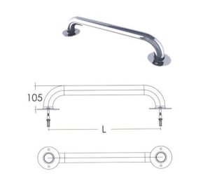 SS304 Wall Straight 1.0mm Swimming Pool Grab Rail