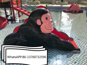 Modern Kids Water Park Equipment Fiberglass Monkey Water Slide