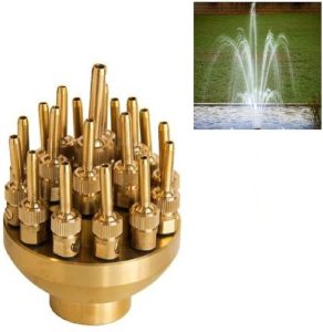 1" Brass Ajustable 3 Layers Flower Blossom Fountain Nozzles