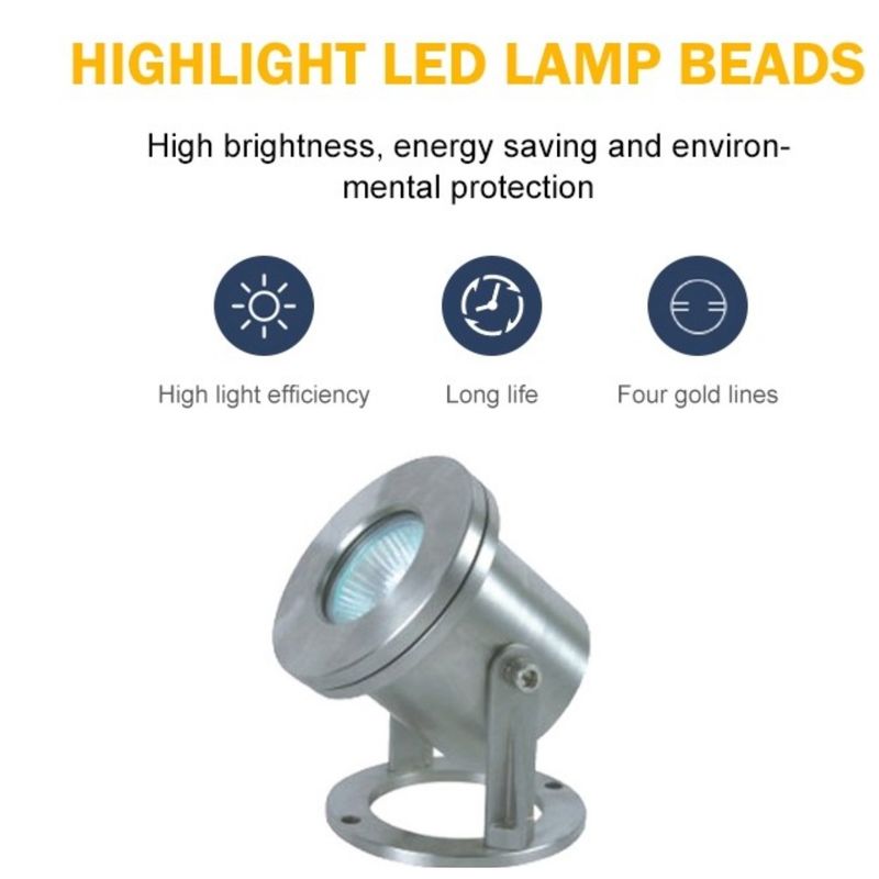 RGB SS304 12V 3W Waterproof Underwater LED Lights