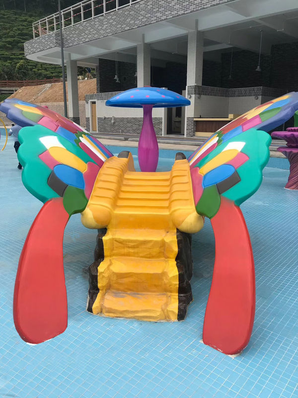 Customized Fiberglass Water Park Equipment Butterfly Water Slide