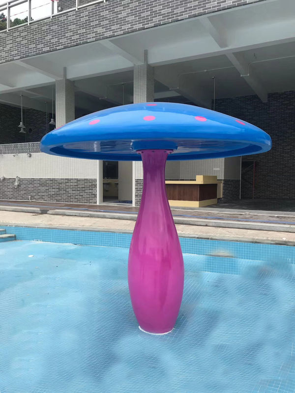 Anti UV Outdoor Kids Water Park Equipment Mushroom Waterfall