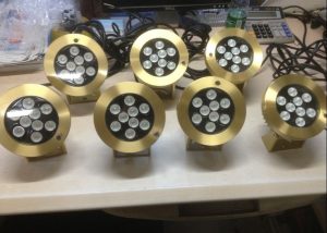 DMX512 Brass 2700K 6W RGB Led Underwater Pool Lights