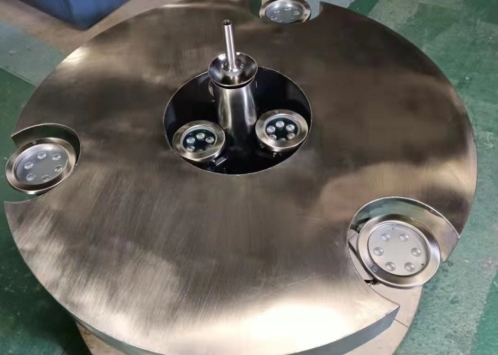 Stainless Steel Water Floating Fountain With Lamp And Pump